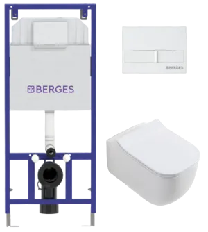 Set №20  - Инсталляция Breges NOVUM + унитаз GROME GR127OK + кнопка L1