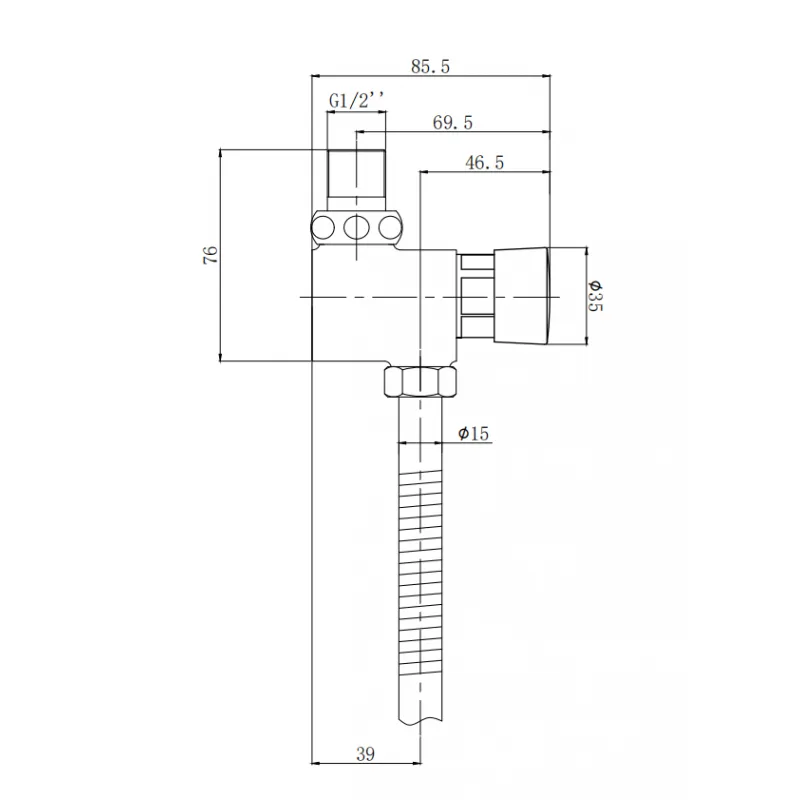 Кран писсуарный ZOLLEN PUSH (арт.PU42640400) нажимной с наружней подводкой (2)