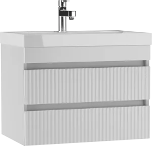 Тумба с раковиной подвесная Айсберг-Unit 70 Бриз с двумя ящиками В2