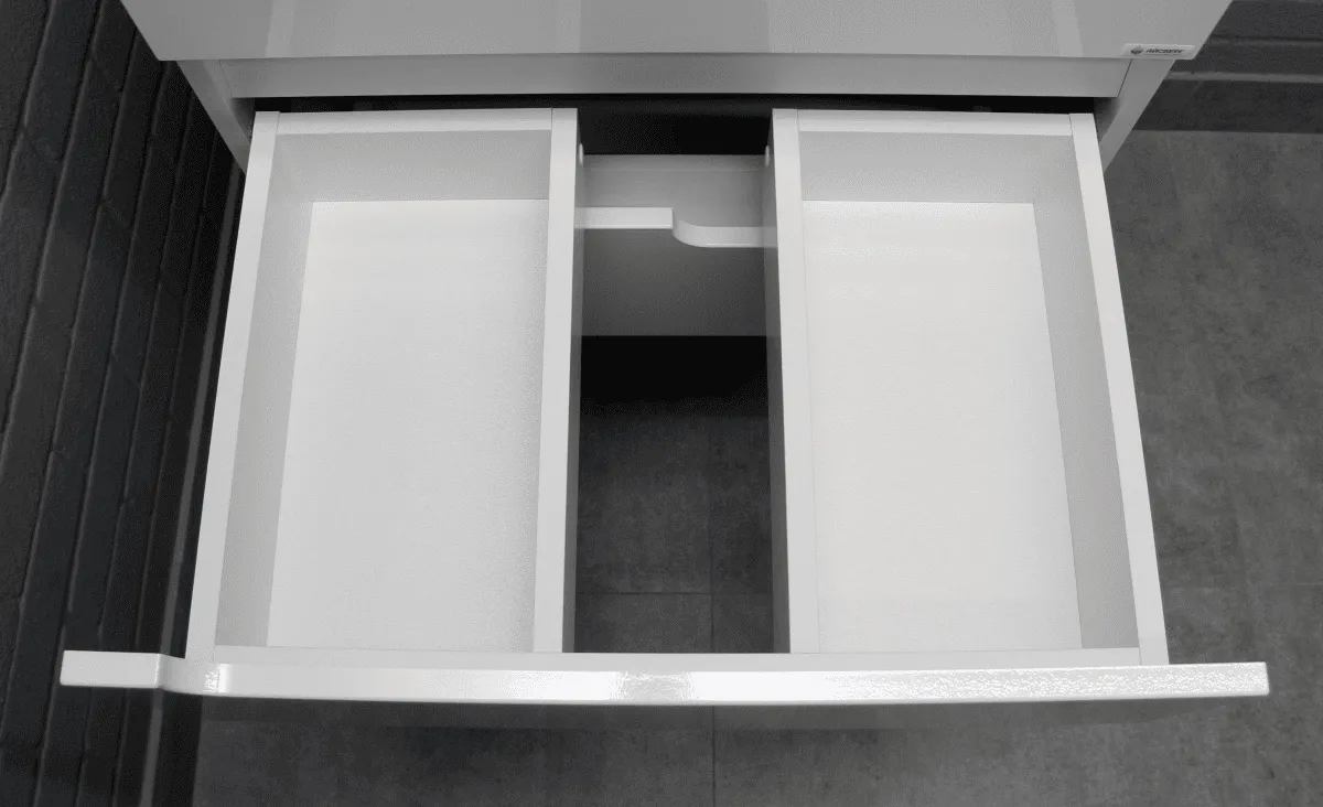 Тумба с раковиной Айсберг-Unit 60 Веста с двумя ящиками В2 подвесная (5)