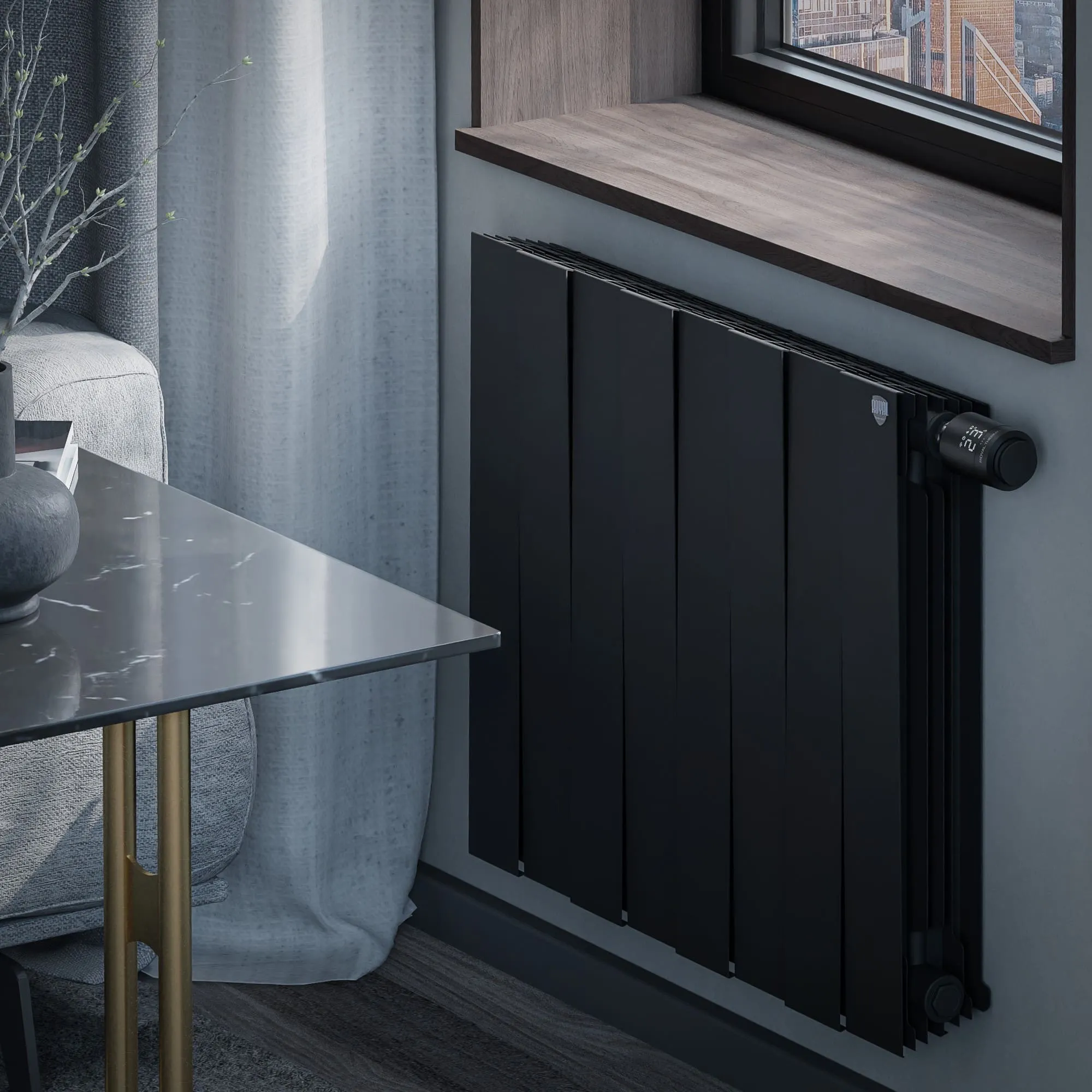 Радиатор Royal Thermo PianoForte 500 Noir Sable VDR80 - 8 секц (4)