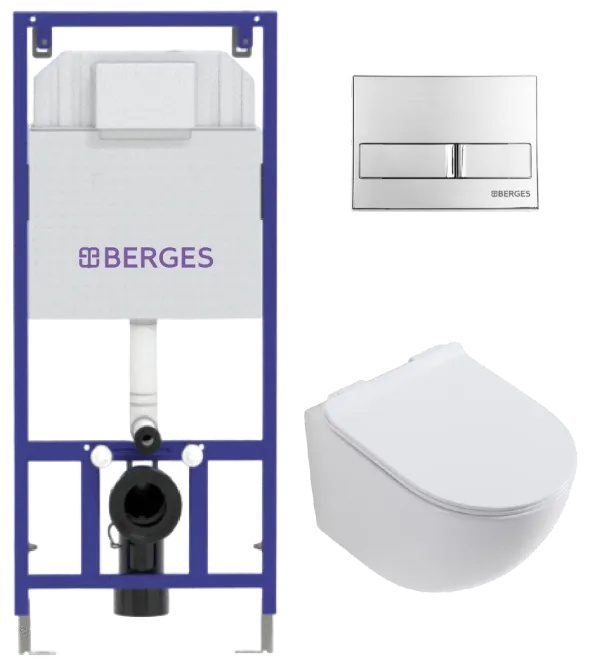 Set №26 - Инсталляция Breges + унитаз GROME GR146TK + кнопка L3