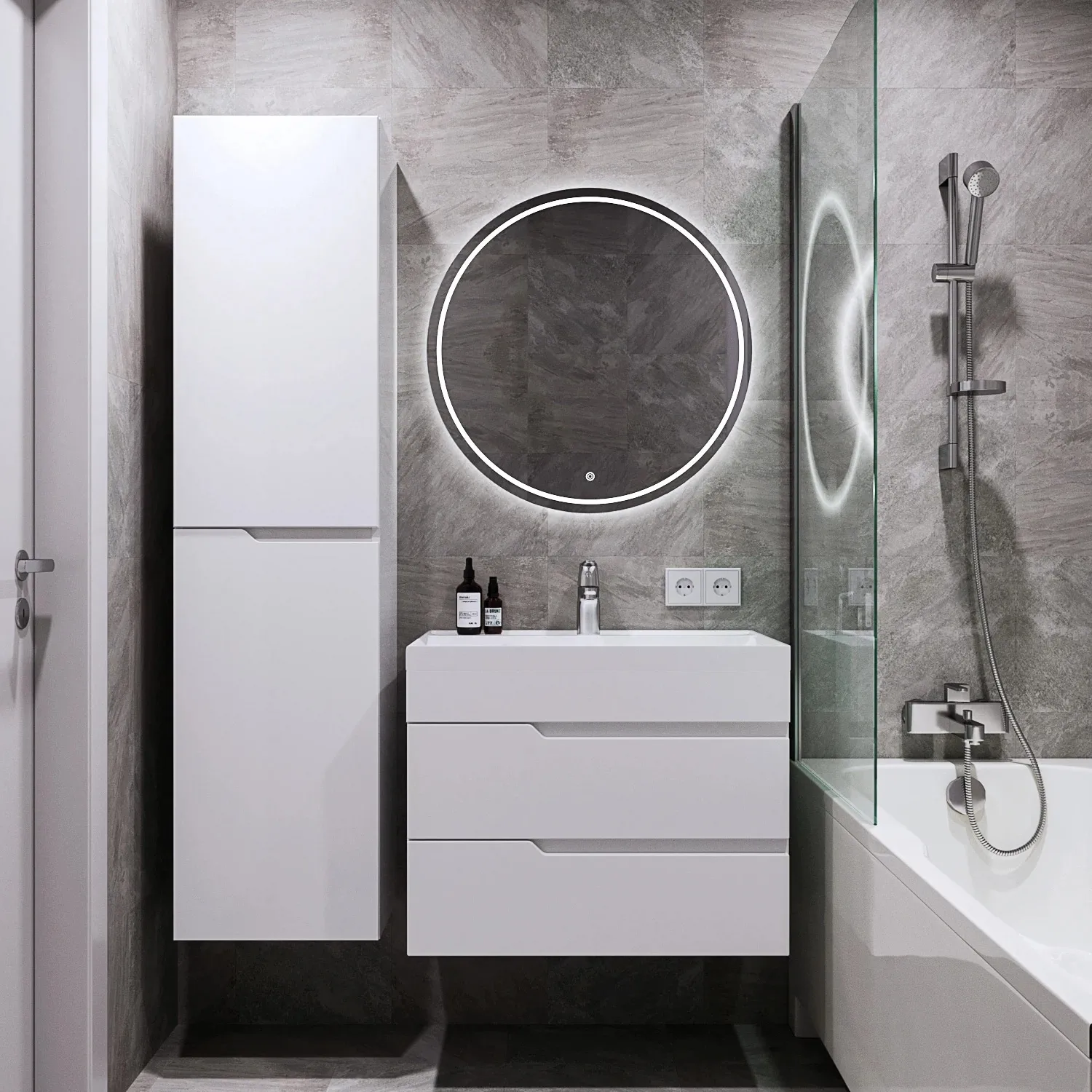 Тумба с раковиной подвесная Itana Alexa 70 (7)