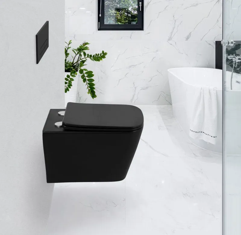 Унитаз подвесной BelBagno ARDENTE-C BB3202CHR-MB ARDENTE-C [Чёрный, Матовая, Горизонтальный выпуск, 