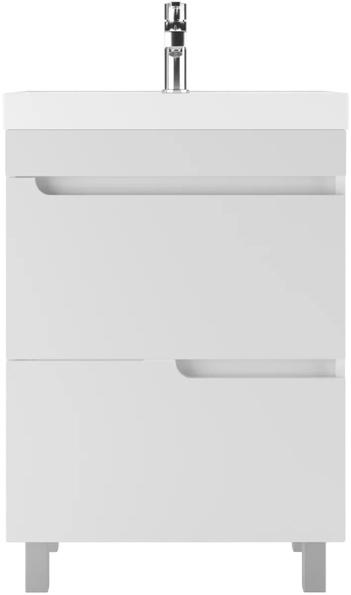 Тумба с раковиной Айсберг-Unit 60 Веста с двумя ящиками В2 (2)
