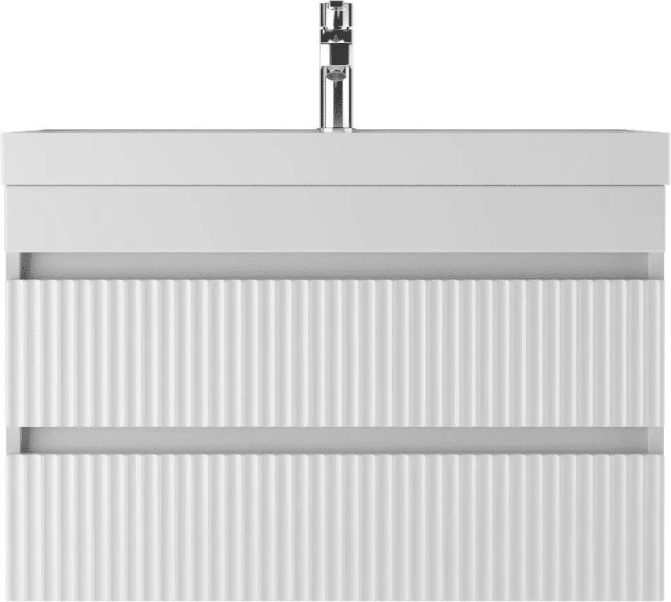Тумба подвесная Айсберг-UNIT 80 Бриз с двумя ящиками В2 (2)