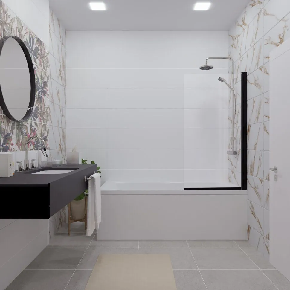 Штора на ваннуу Triton-Соло-Блэк 75x140 (2)