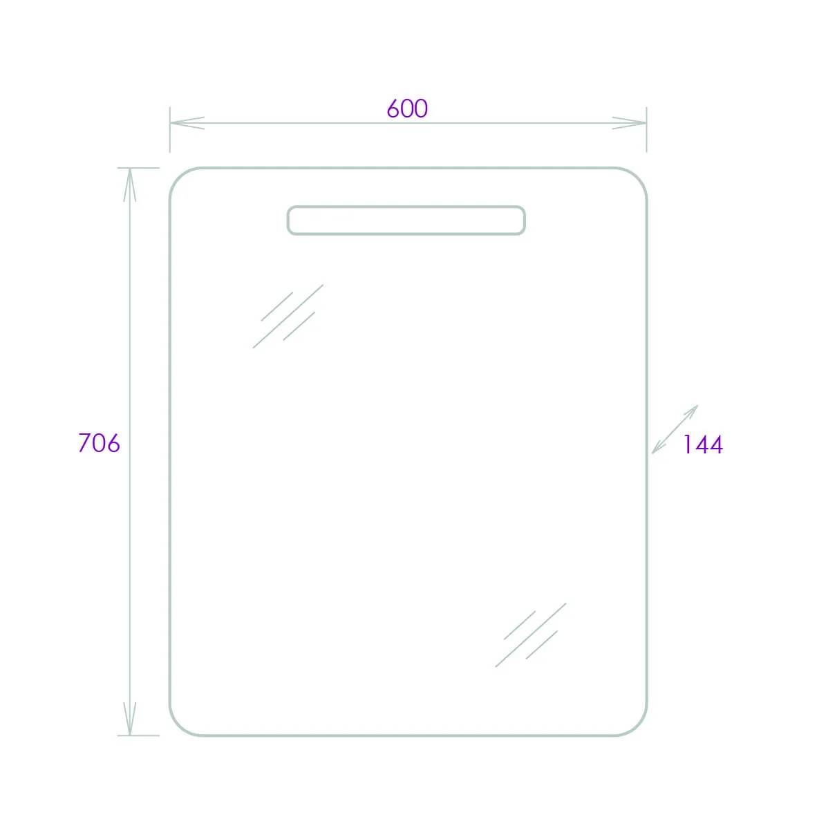 Шкаф-зеркало Onika-Неаполь 60 белый (6)