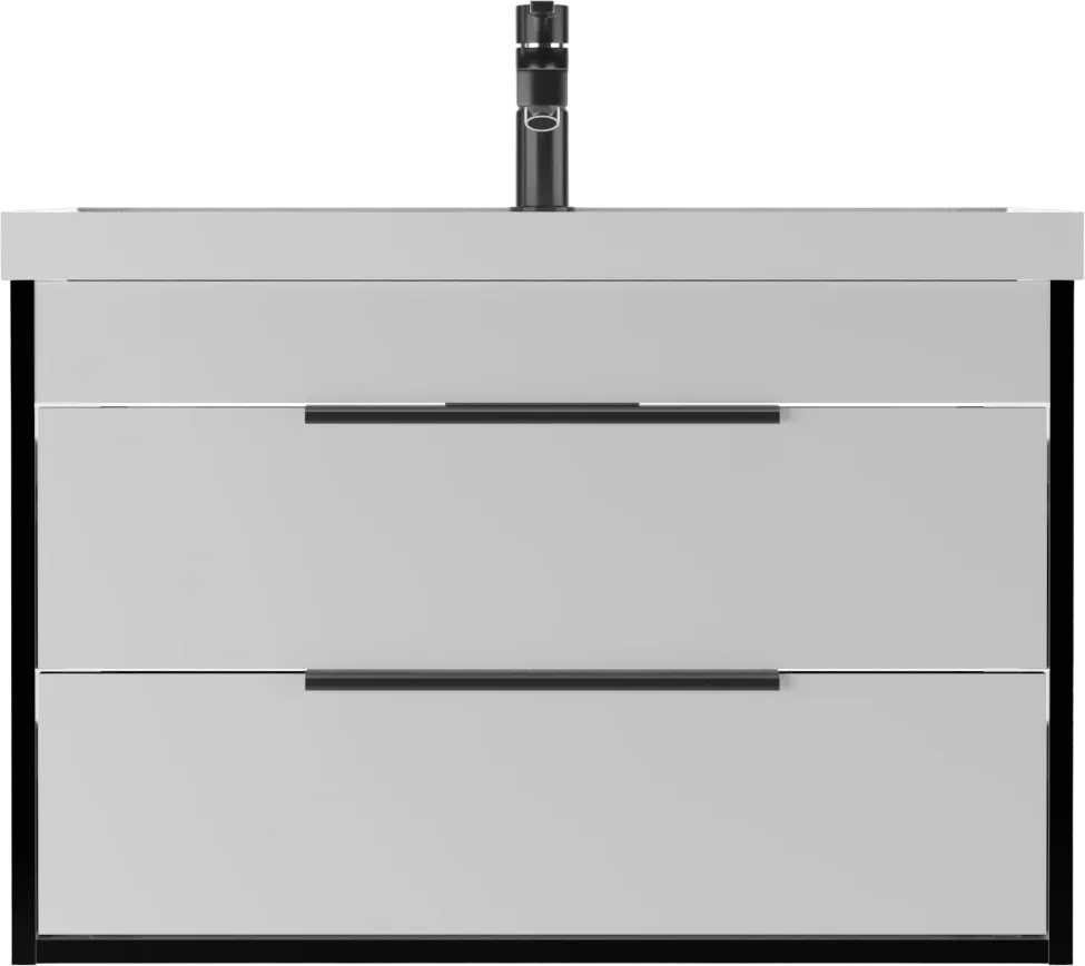 Тумба подвесная под умывальник Домино Unit 80 Форта (Forta) B2 Белый (2)