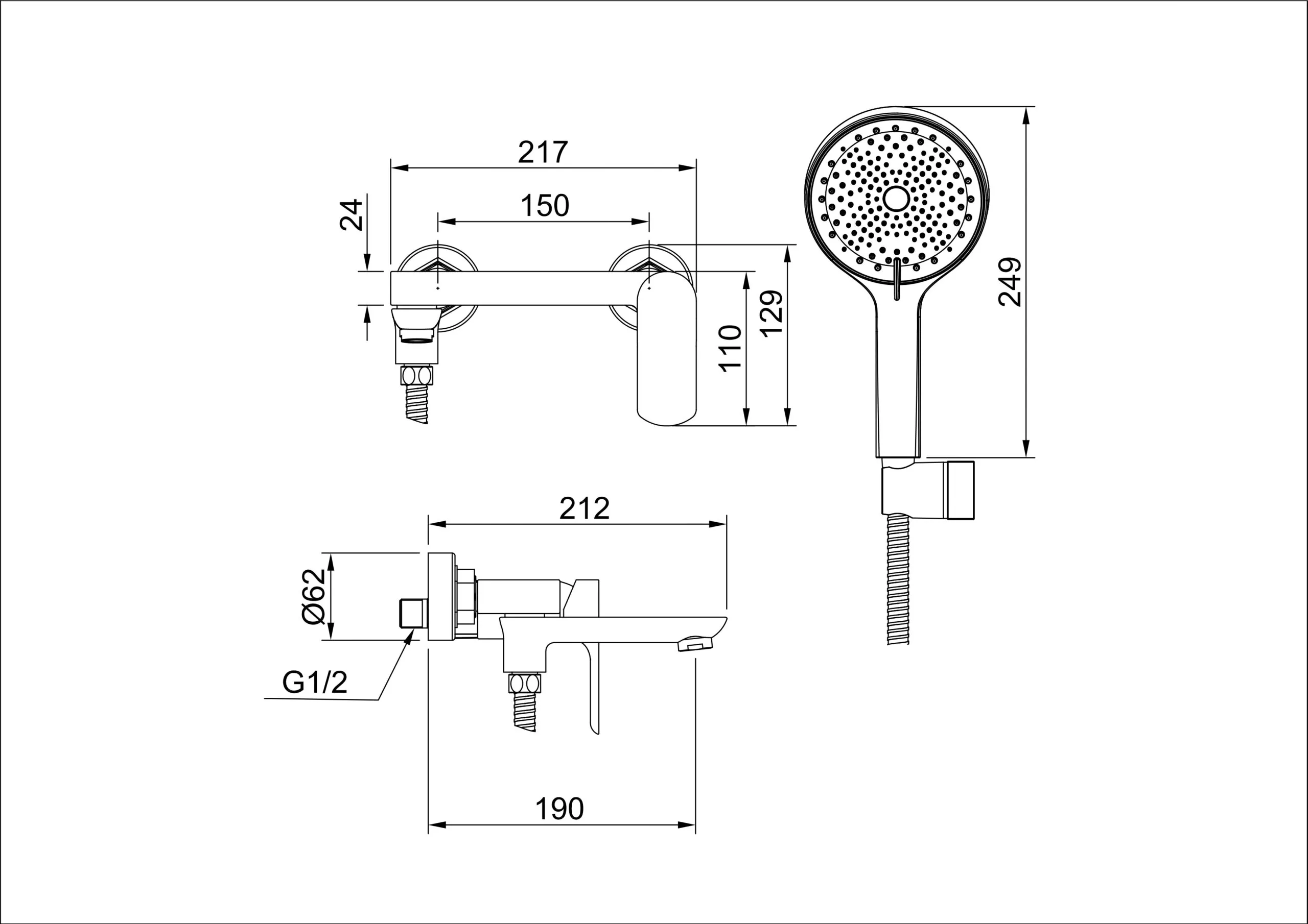 Смеситель для ванны Raglo R03.30 (10)