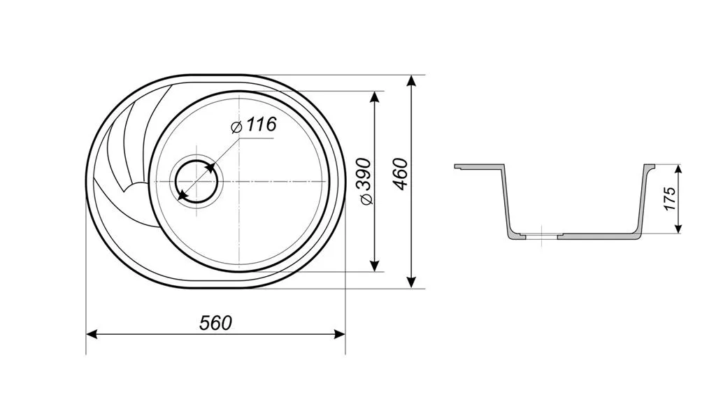Мойка Emar-ЕММ-156 Чёрная (3)