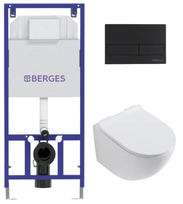 Set №21  Инсталляция Breges + унитаз GROME GR146TK + кнопка L5