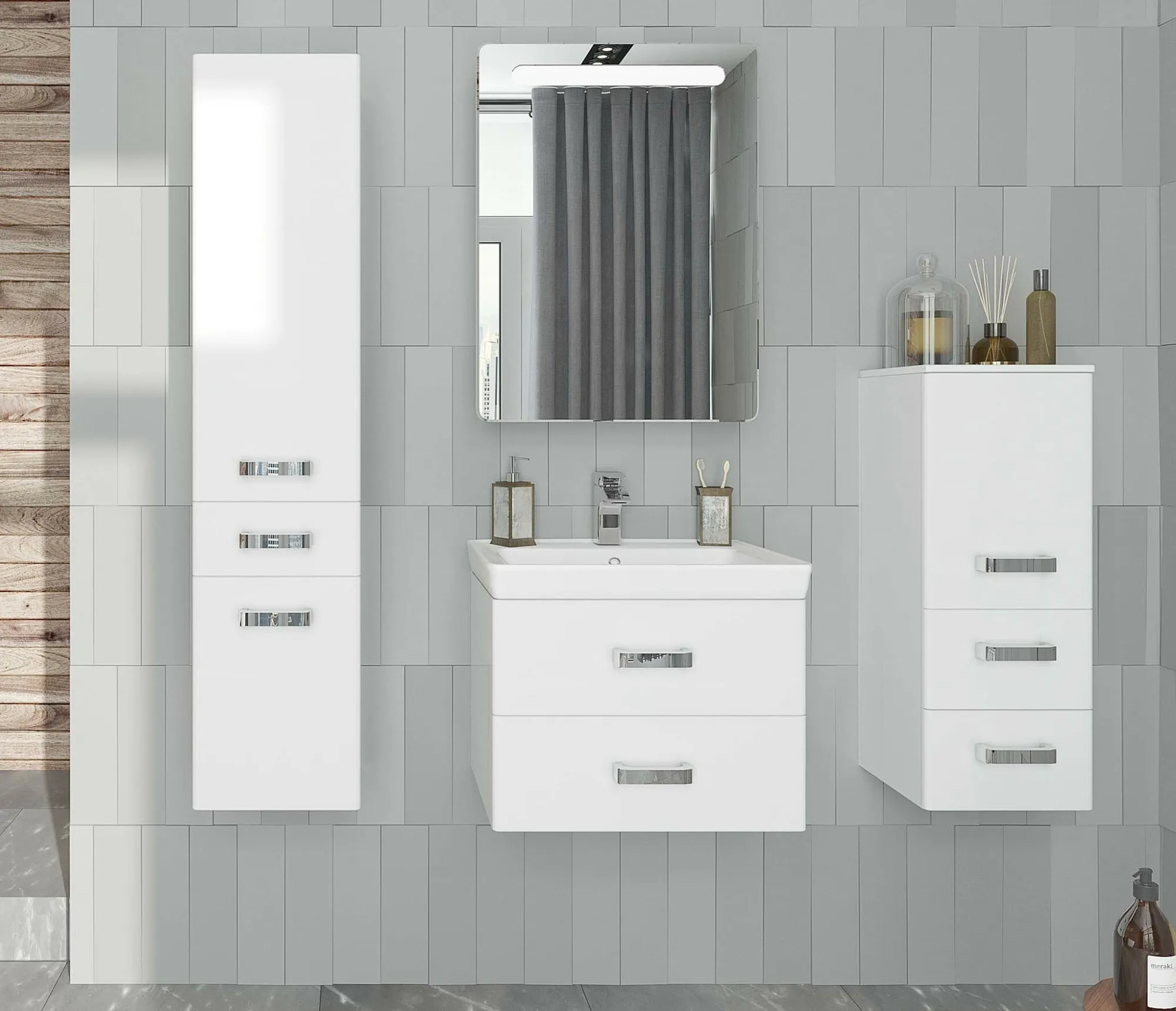 Тумба с раковиной AQUATON Америна 60 + Тигода 60 (2)