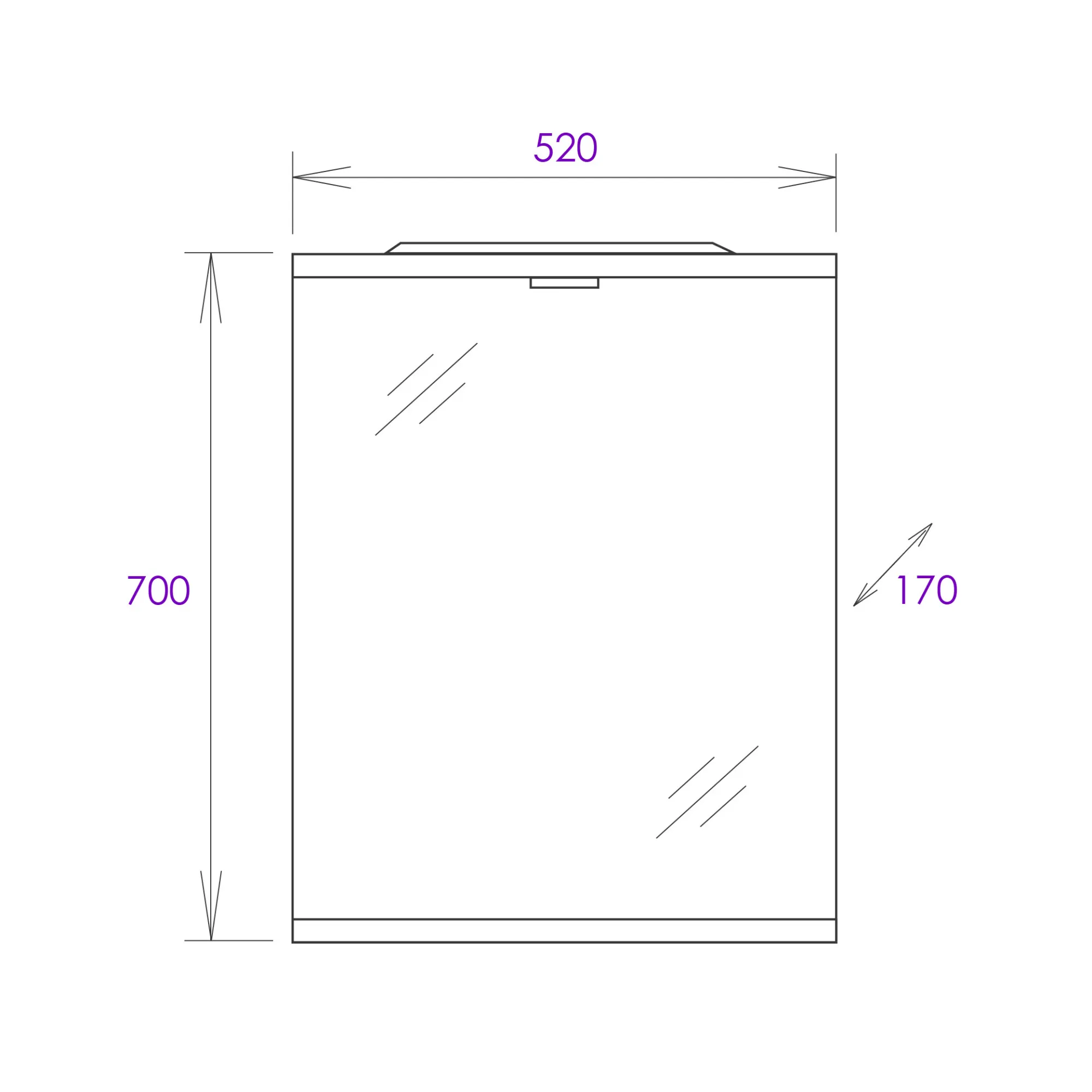 Зеркало с подсветкой Onika-Омега 52 белое (3)