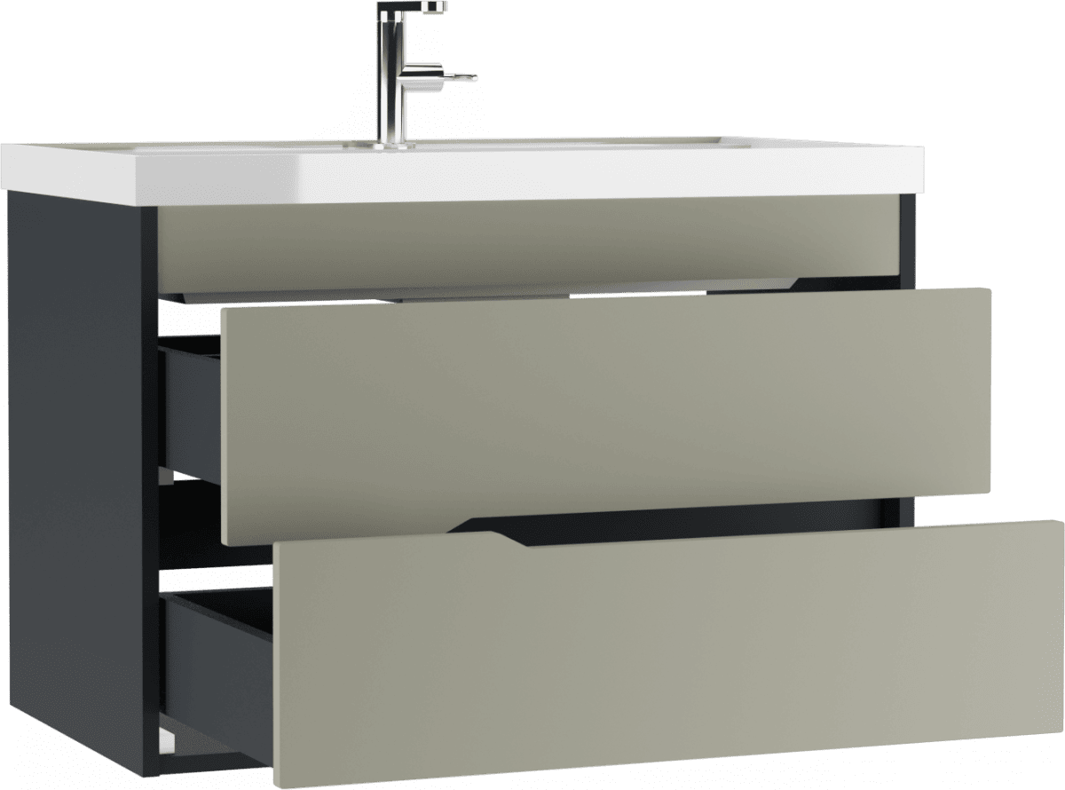 Тумба с раковиной Classica 80 Karat Серый тауп В2 (3)