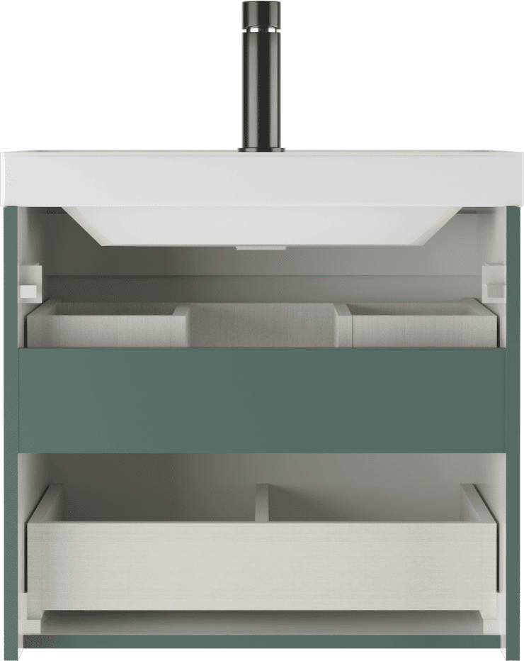 Тумба подвесная Домино Bazis 60 Garden В2 Зелёная (4)