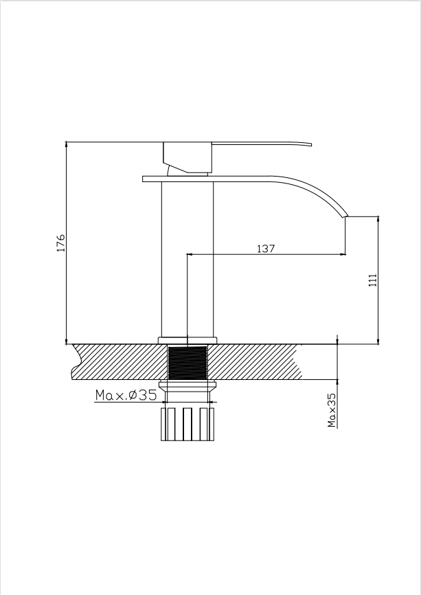 Смеситель для раковины Haiba-HB12815 (2)