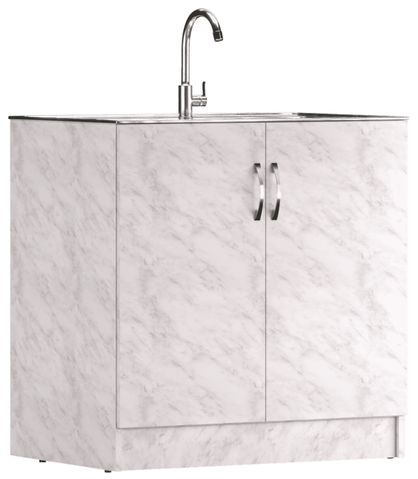 Тумба под мойку Домино-60х80 мрамор