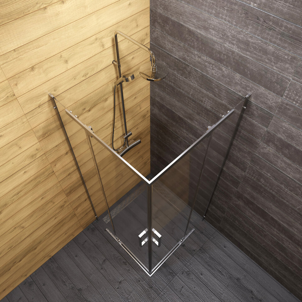 Душевое ограждение Каппа-Хром 90x90 (5)
