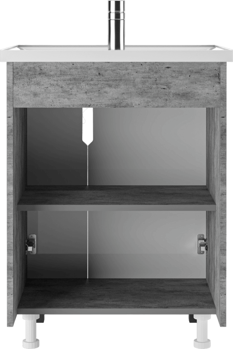 Тумба с раковиной АЙСБЕРГ НОВА 60 (Nova) Марта без ящика Бетон (4)