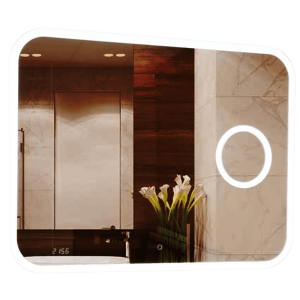 Зеркало Calypso Bliss Led  1200x700 с увеличител. зеркалом, часами и подогревом