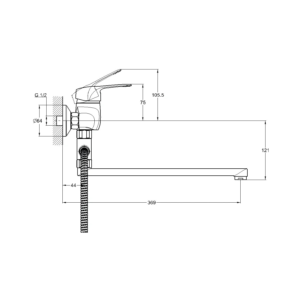 Смеситель для ванны G.Lauf-LUN6-A 031 (2)