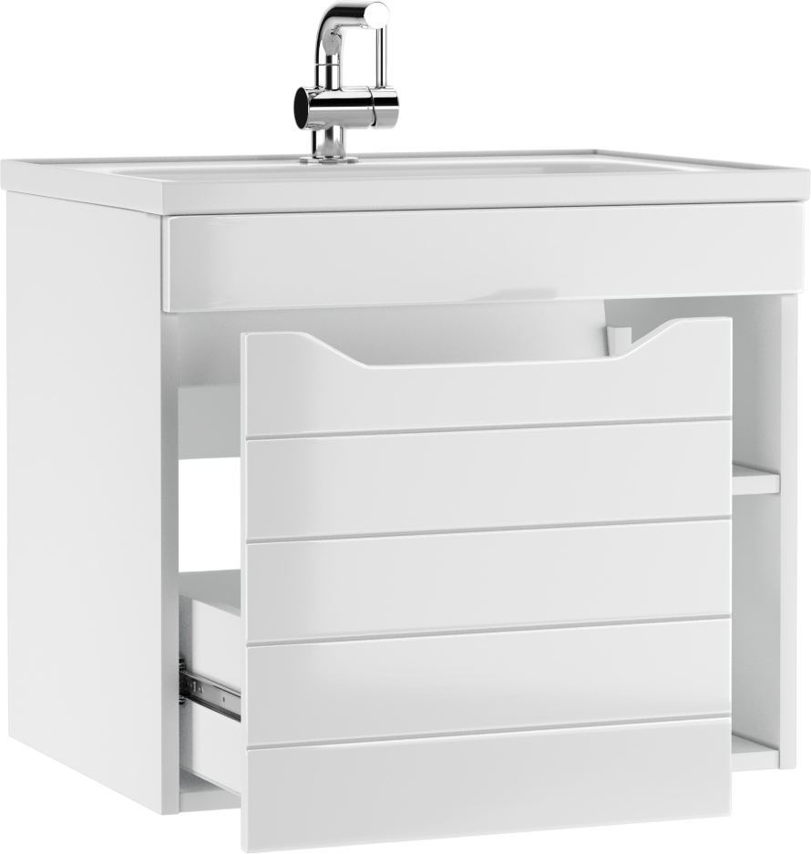 Тумба с раковиной Alba 60 Агата c 1 ящиком B1 (2)