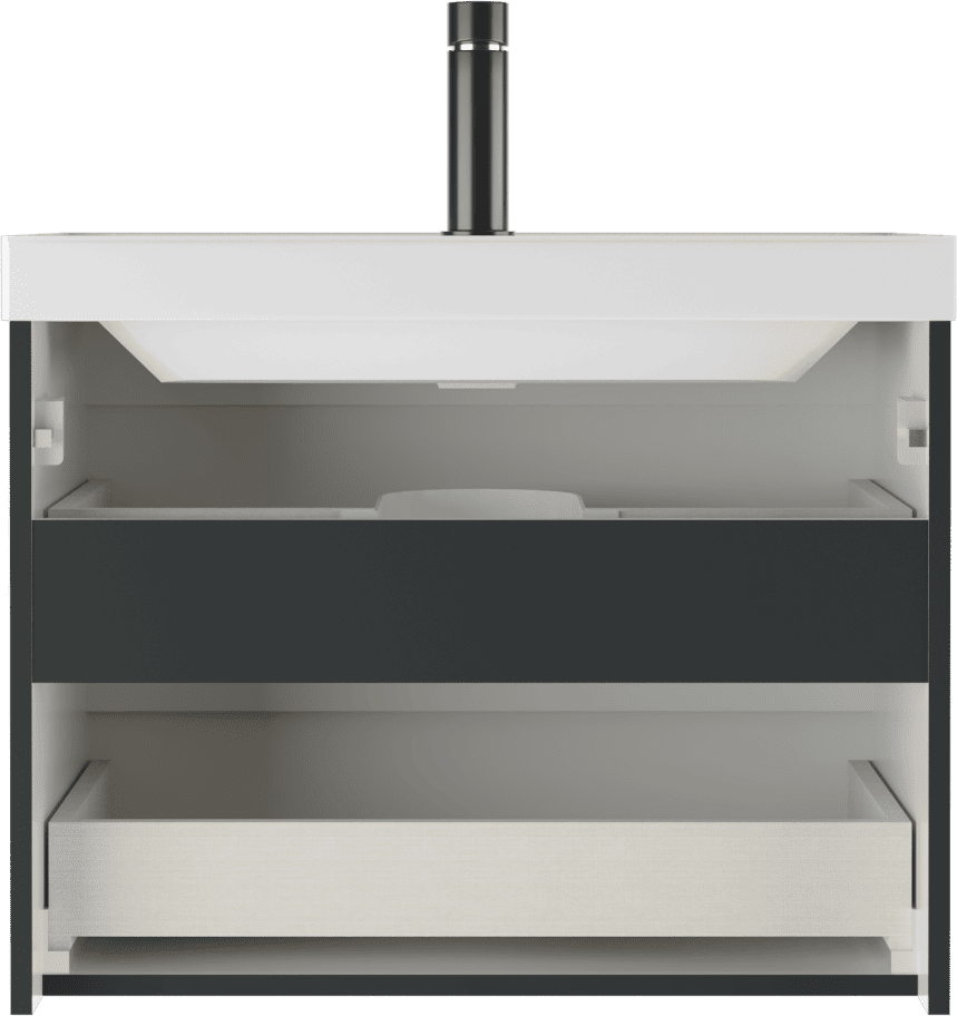 Тумба с раковиной Домино-Bazis 70 Tower В2 Графит (4)