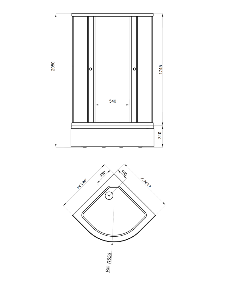 Душевой угол Triton-Риф 100x100 B (5)