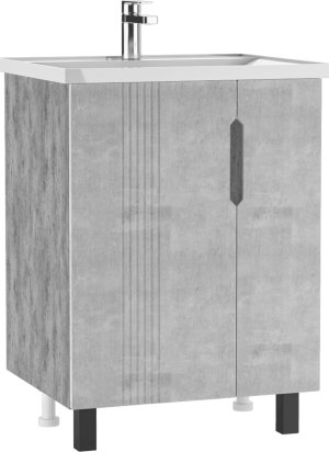 Тумба с раковиной АЙСБЕРГ НОВА 60 (Nova) Марта без ящика Бетон