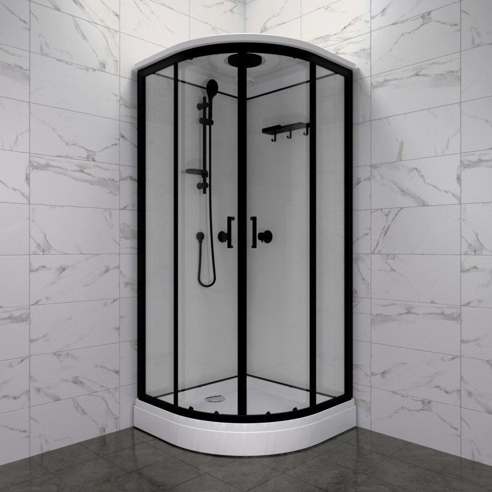 Душевая кабина Triton Прайм-Блэк 90x90 А (4)