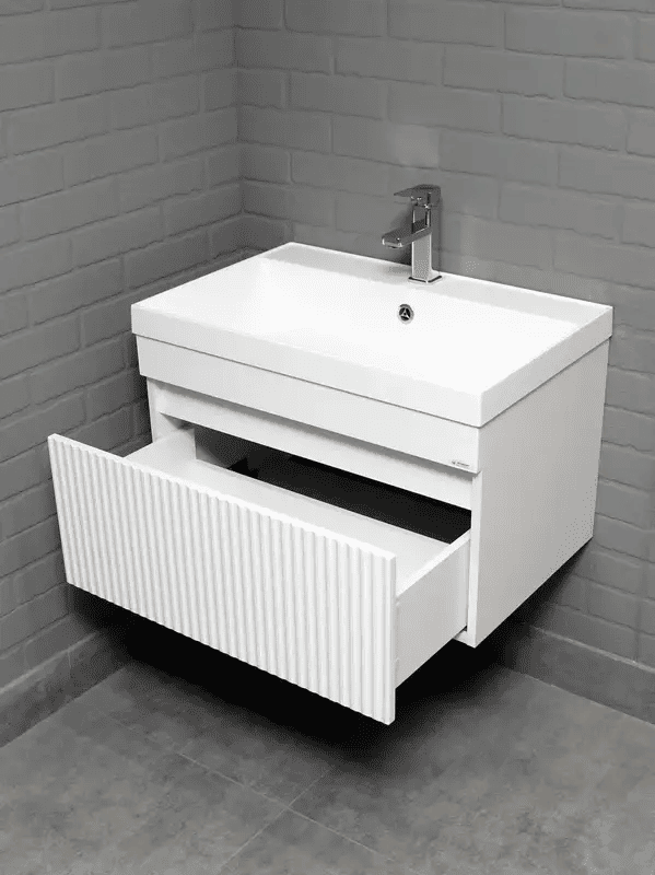 Тумба с раковиной Айсберг-UNIT 70 Бриз с одним ящиком В1 (4)