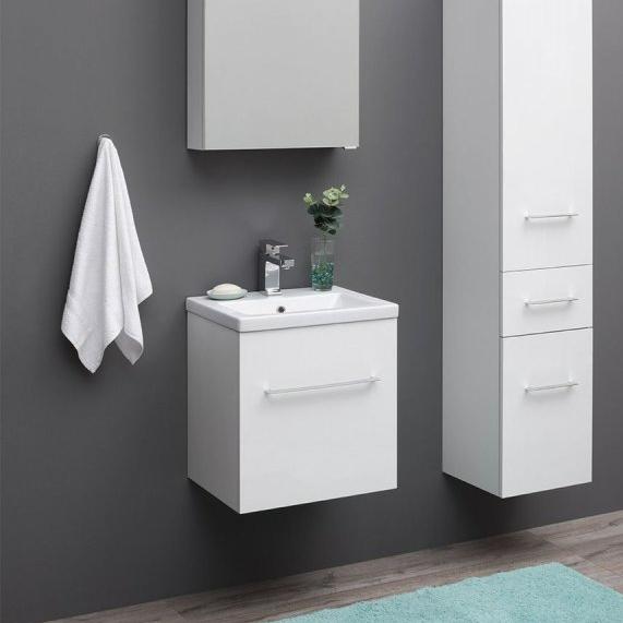 Тумба с раковиной подвесная Aquanet Порто 50 [Белый, Глянец, Раковина Aquanet Порто 50, 00195729]