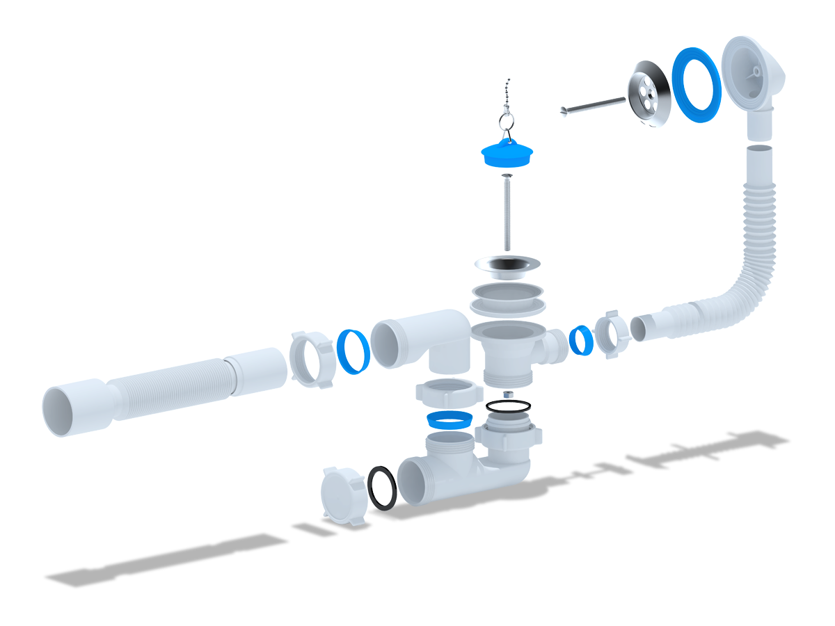 Сифон для ванны Е255 (Ani Plast) - 2