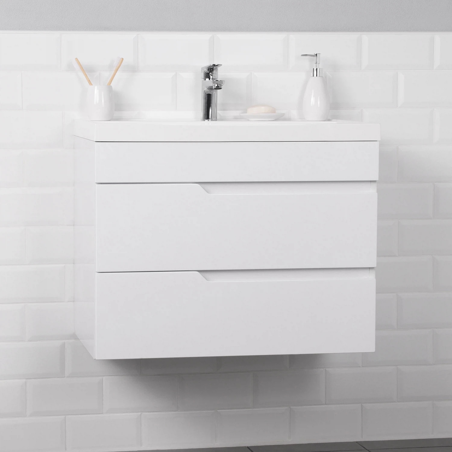 Тумба с раковиной подвесная Itana Alexa 70 (6)