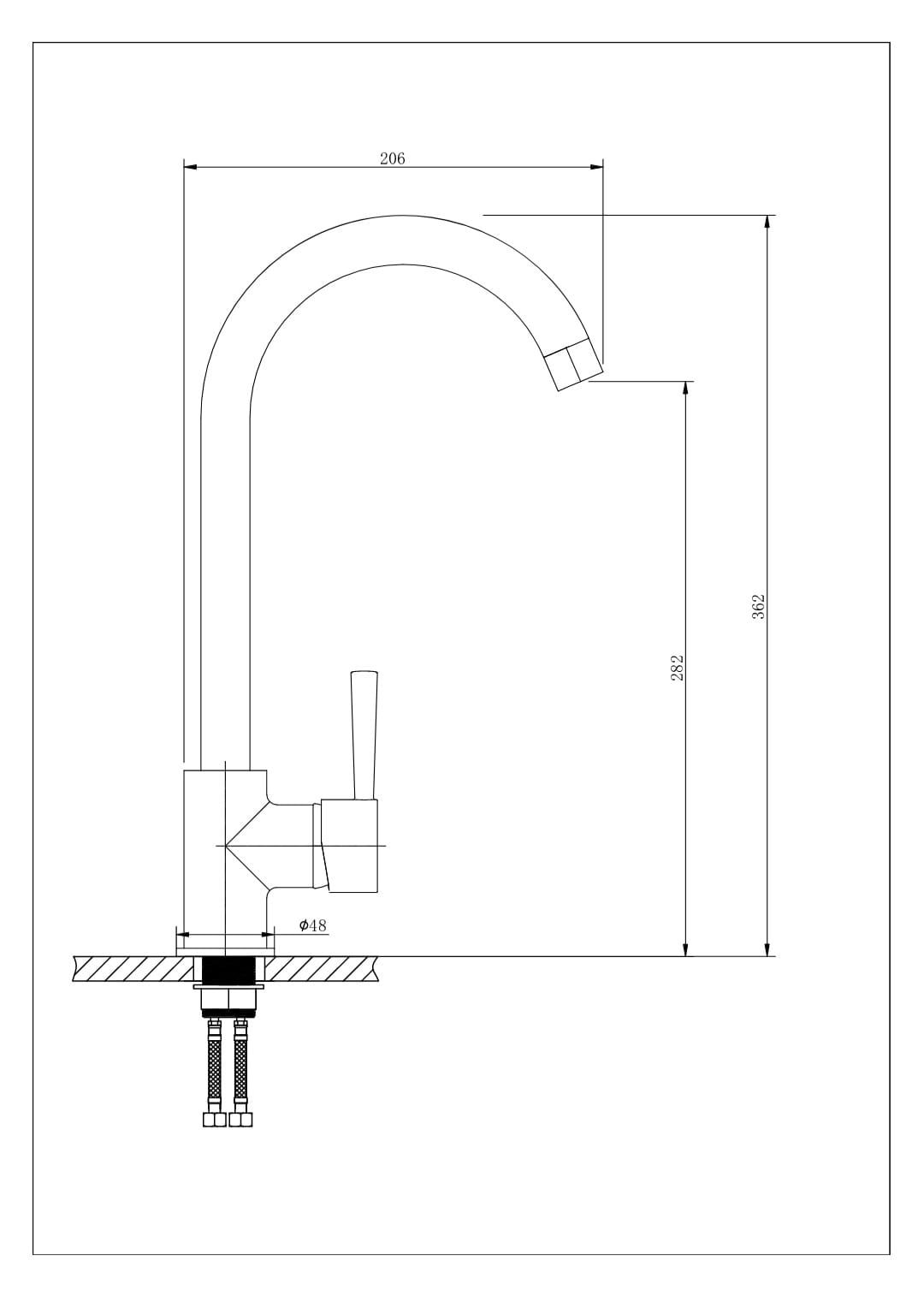 Смеситель Maxstone МS-014 белый снег глянец (2)