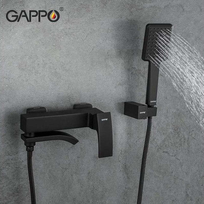 Смеситель для ванны Gappo G3207-6, латунь черный (5)