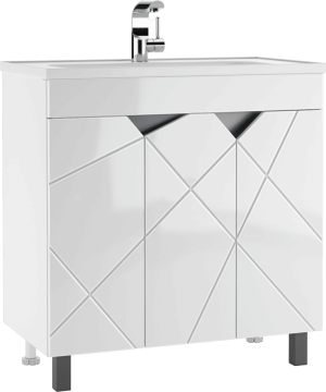 Тумба с раковиной Домино Absolute 80 Vector без ящика