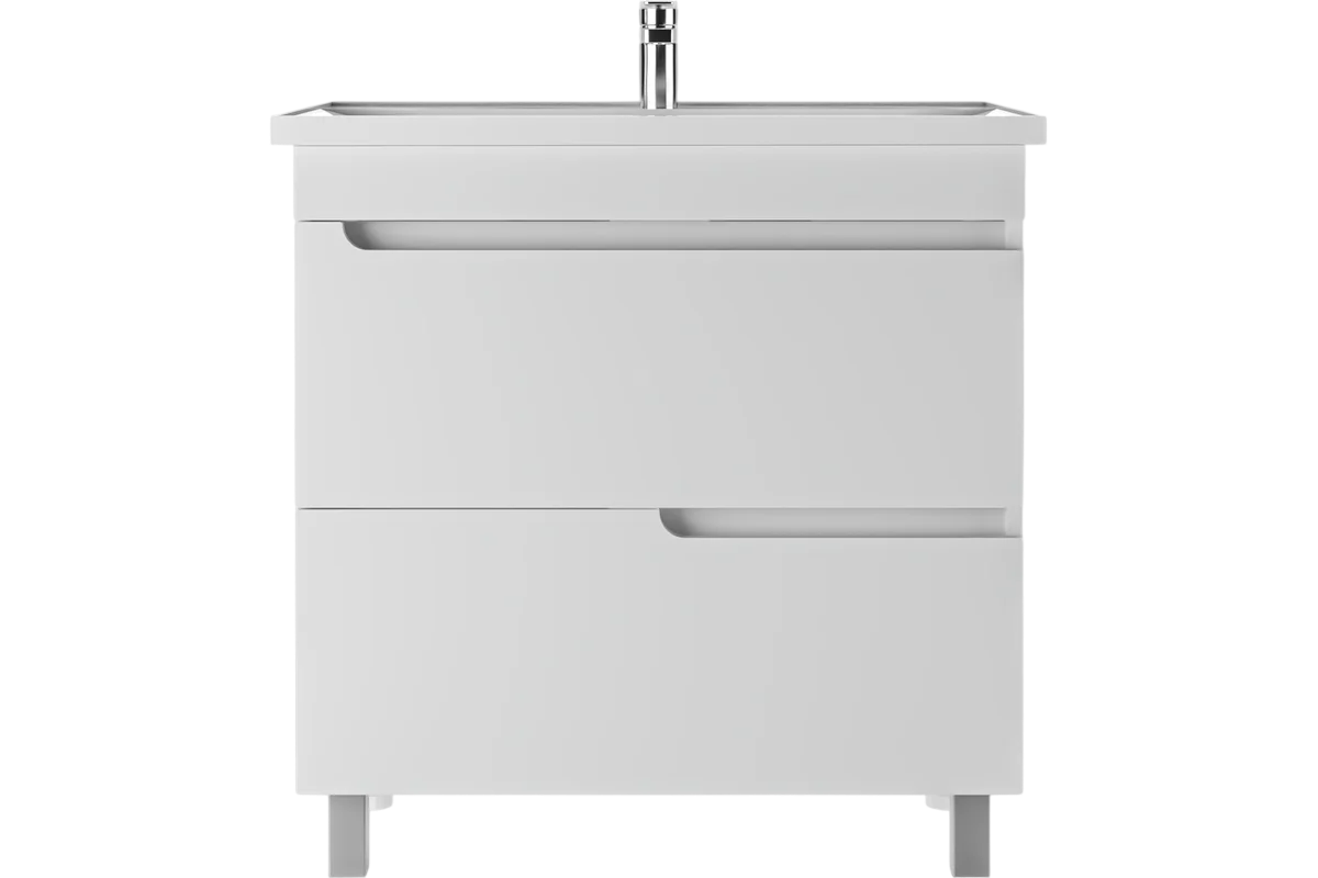 Тумба с раковиной Айсберг NOVA 80 Веста с двумя ящиками В2 (2)