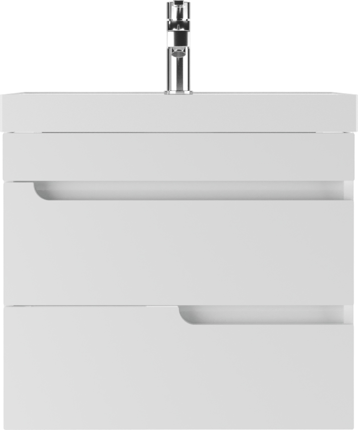 Тумба с раковиной Айсберг-Unit 60 Веста с двумя ящиками В2 подвесная (2)