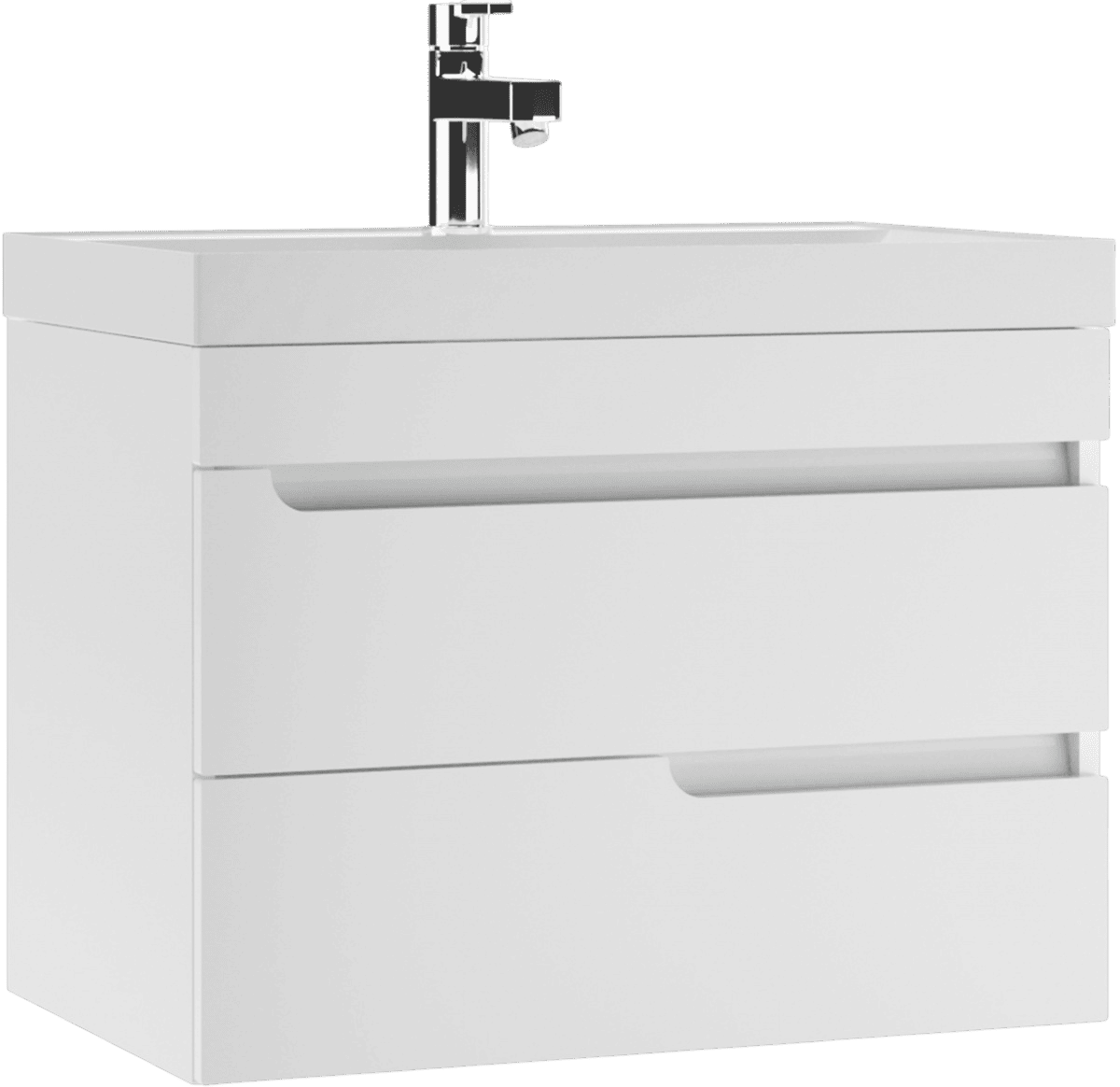 Тумба с раковиной АЙСБЕРГ Unit 70 Веста с двумя ящиками В2