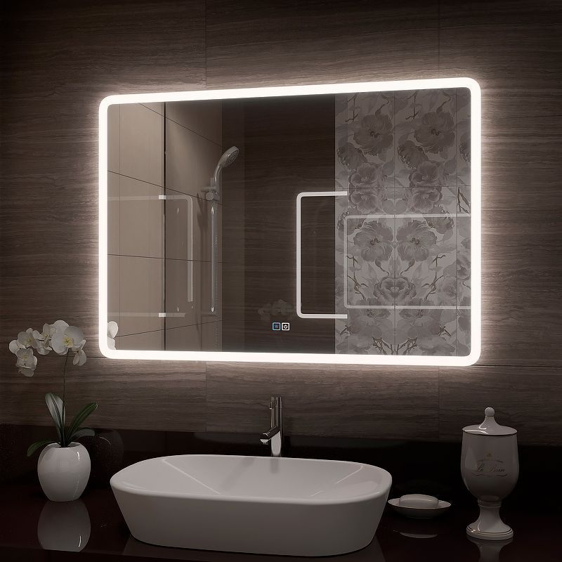 Зеркало Bliss Led-1000x700 часы и подогрев (4)