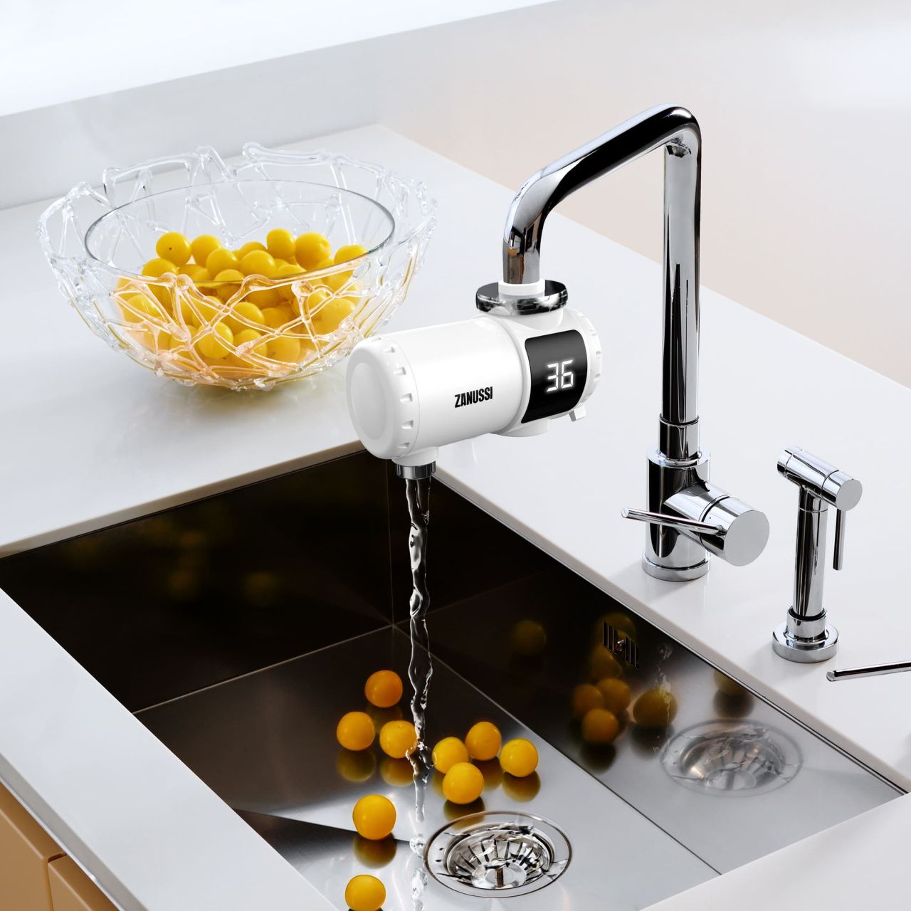 Водонагреватель проточный Zanussi SmartTap Mini [V ,3,3 кВт, Белый, НС-1294012]