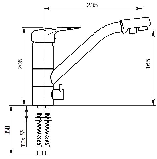 Смеситель Maxstone MS-005 терракот (2)