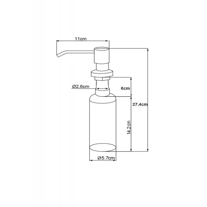 Дозатор жидкого мыла Emar ЕД-401D.Black (2)