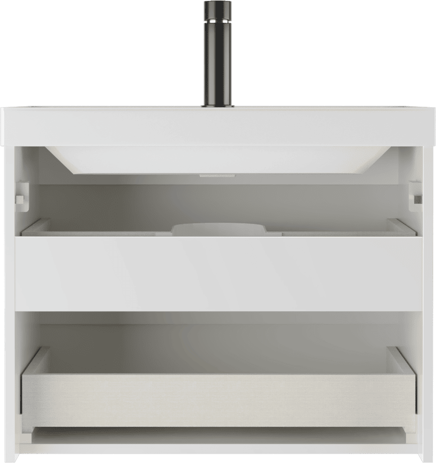 Тумба с раковиной Домино Bazis 70 Tower В2 Белая (4)