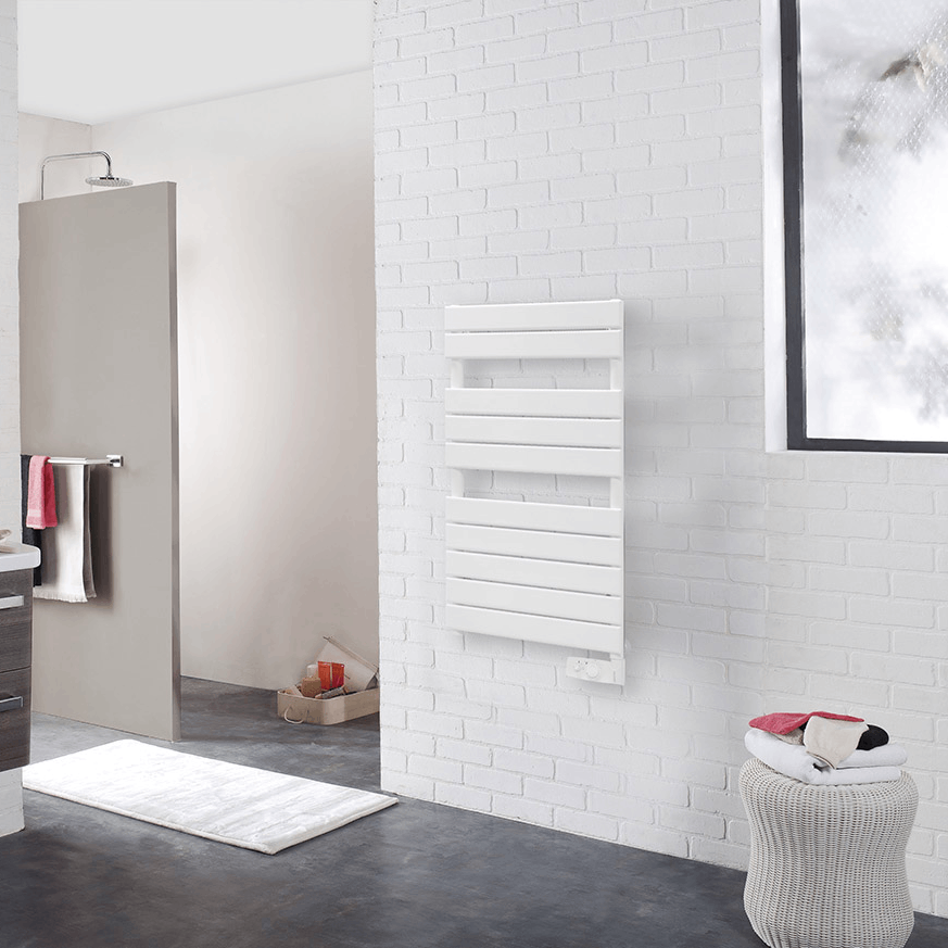 Полотенцесушитель электрический Atlantic ADELIS 500W [Ш.55,6 см, В.99,8 см, Лесенка, 10 пер., Белый,