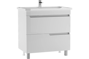 Тумба с раковиной Айсберг NOVA 80 Веста с двумя ящиками В2