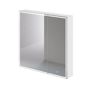 Зеркальный шкаф с подсветкой Itana Luce 80 Белый глянец