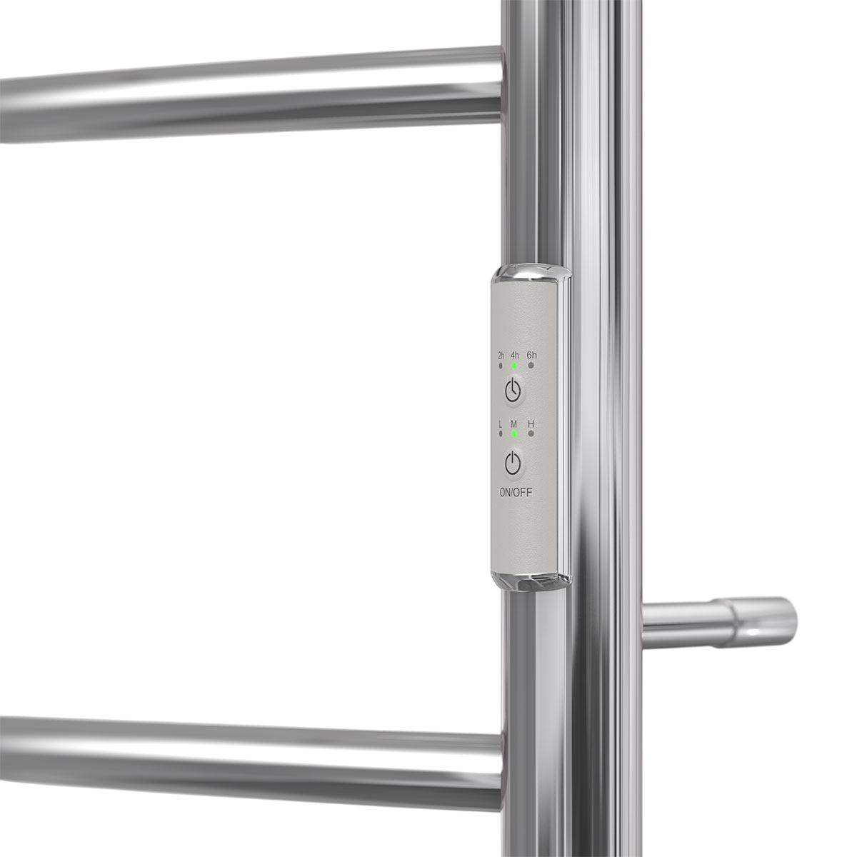 Полотенцесушитель Point Афина PN04846P П3 400x600 с полкой, диммер справа, хром (4)